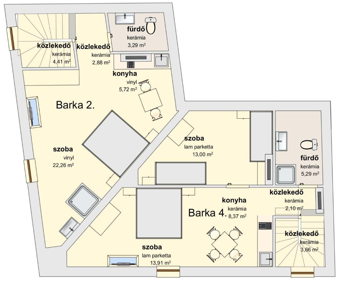 Barka Apartman エゲル エクステリア 写真